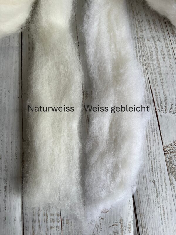 Corriedale kardiert Naturweiss – Bild 3